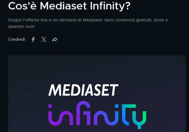 mediaset infinity 