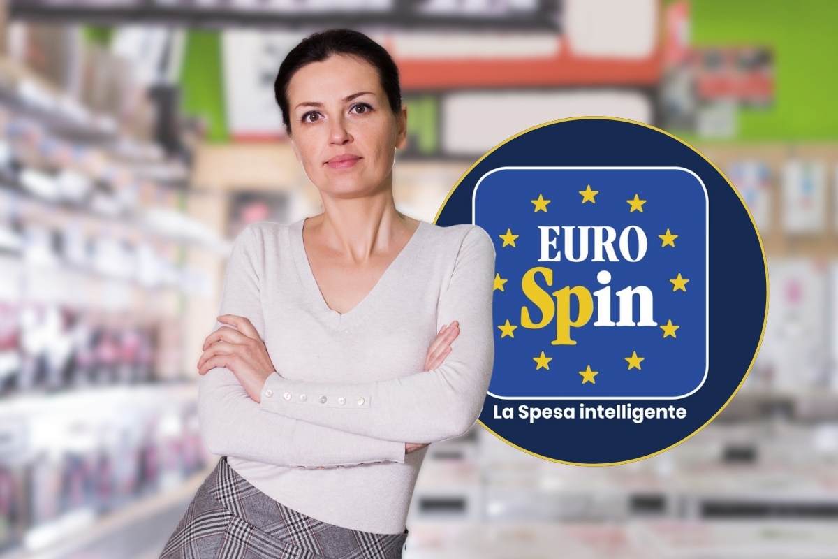 donna e logo eurospin